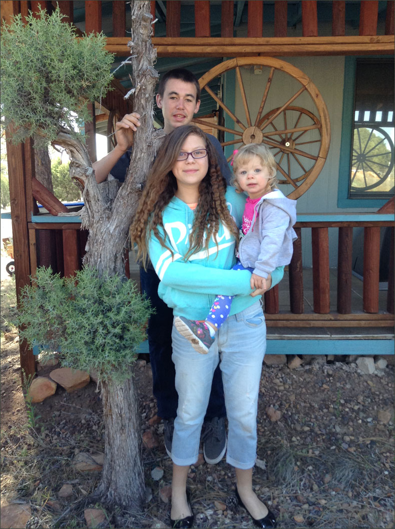 Desi with her brother and sister